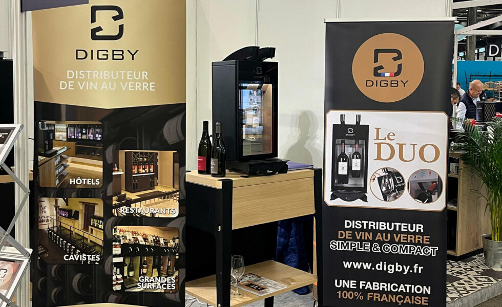 Distributeur de vin au verre Duo DIigby au salon EXP'HOTEL 2023 à Bordeaux