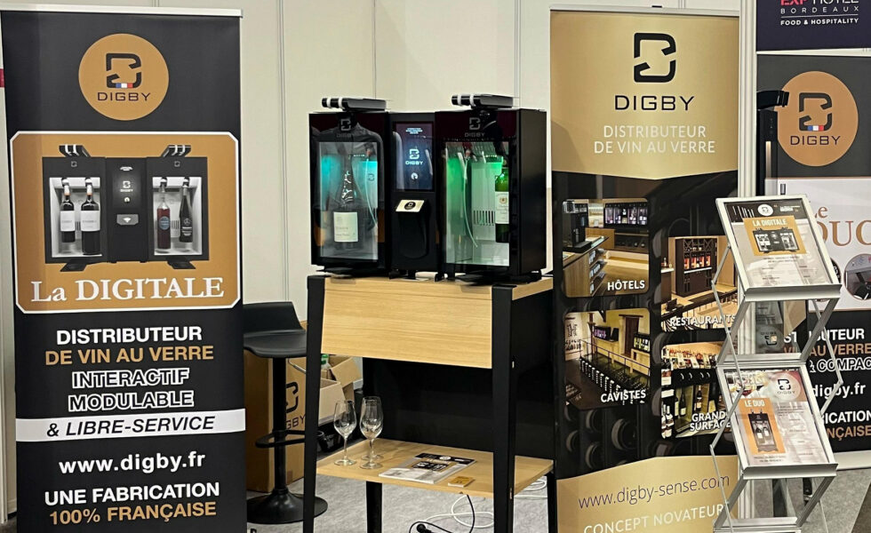 Nouveau distributeur de vin au verre Digital Digby au salon EXP'HOTEL à Bordeaux