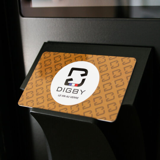 Built-in contactless payment system featured in the Digital wine dispensers by Digby