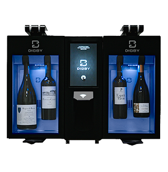 Distributeur de vin au verre Digby 4 bouteilles de la gamme Digitale