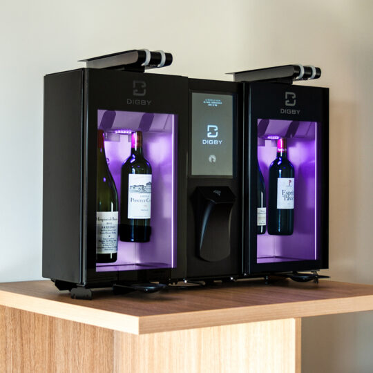 4-bottle by the glass digital wine dispenser by Digby