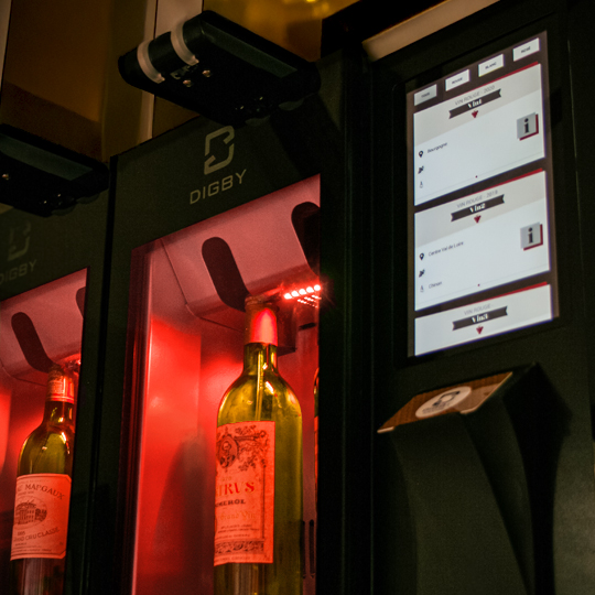 4-bottle Digital wine dispenser by Digby