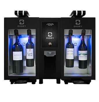 4-bottle Digby Digital wine dispenser - blue