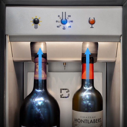 Vide d'air automatique cave à vin Duo Sommelier by Digby
